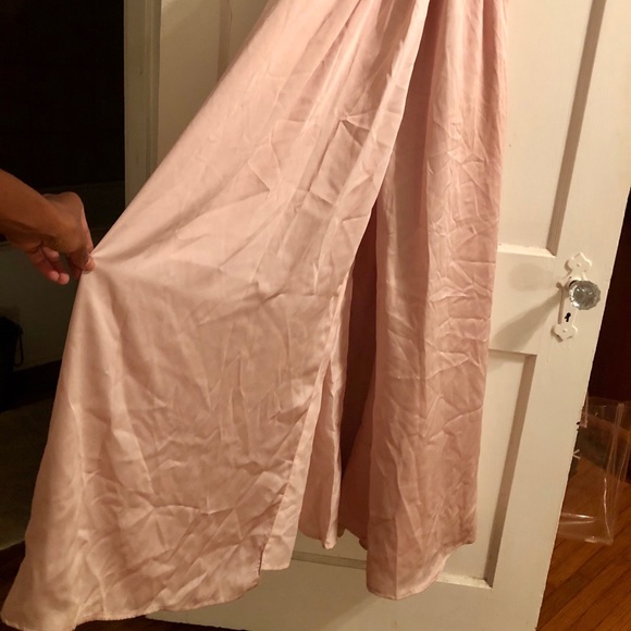 Blush Vera Wang Charmeuse Bridesmaid Dress - Picture 4 of 5